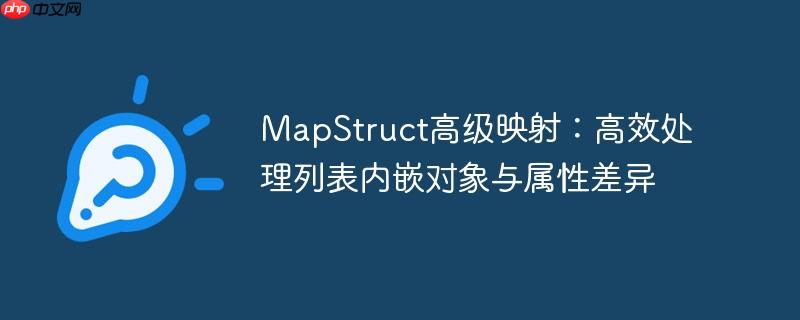 MapStruct高级映射：高效处理列表内嵌对象与属性差异
