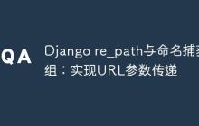 Django re_path与命名捕获组：实现URL参数传递