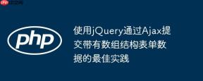 使用jQuery通过Ajax提交带有数组结构表单数据的最佳实践