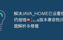 解決JAVA_HOME已設(shè)置但應(yīng)用仍報(bào)錯(cuò)：Java版本兼容性問題解析與修復(fù)