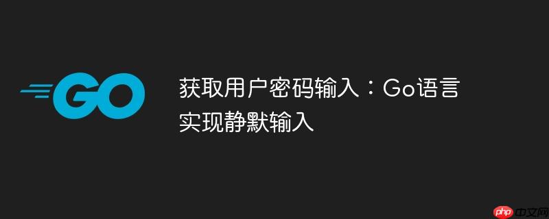 获取用户密码输入：go语言实现静默输入