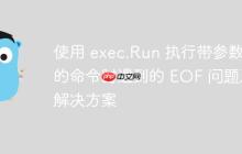 使用 exec.Run 执行带参数的命令时遇到的 EOF 问题及解决方案