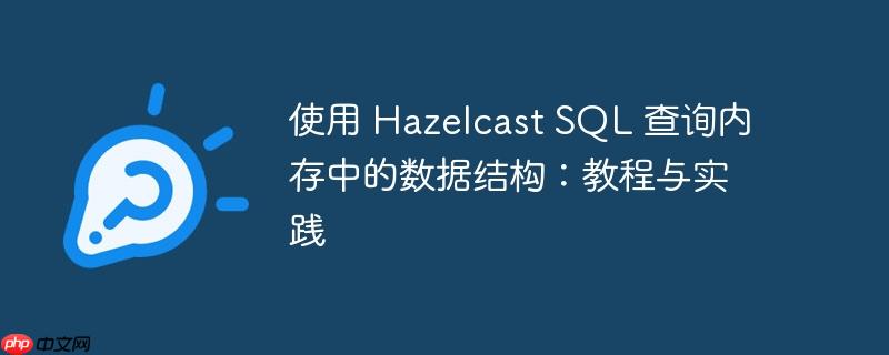 使用 Hazelcast SQL 查询内存中的数据结构：教程与实践