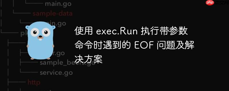 使用 exec.Run 执行带参数命令时遇到的 EOF 问题及解决方案-小浪学习网