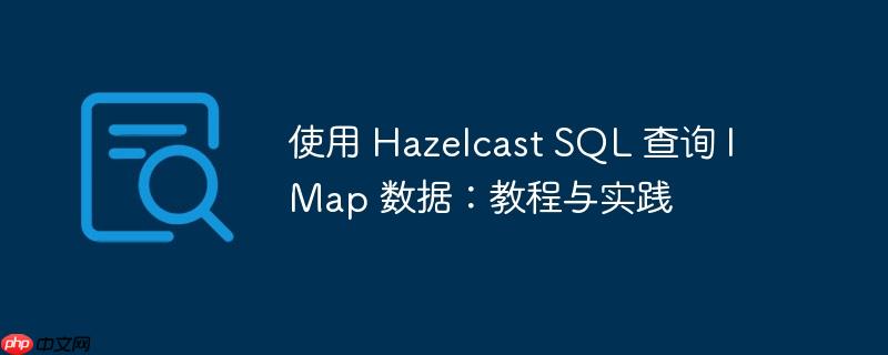 使用 Hazelcast SQL 查询 IMap 数据：教程与实践