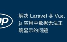 解決 Laravel 與 Vue.js 應(yīng)用中數(shù)據(jù)無(wú)法正確顯示的問(wèn)題