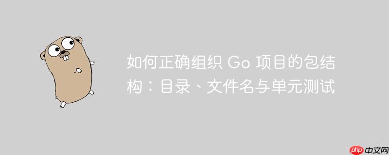 如何正确组织 go 项目的包结构：目录、文件名与单元测试