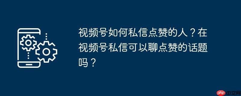 视频号如何私信点赞的人？在视频号私信可以聊点赞的话题吗？