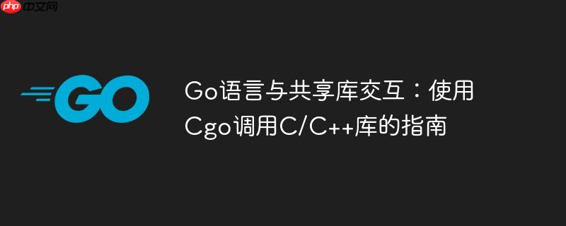 go语言与共享库交互：使用cgo调用c/c++库的指南