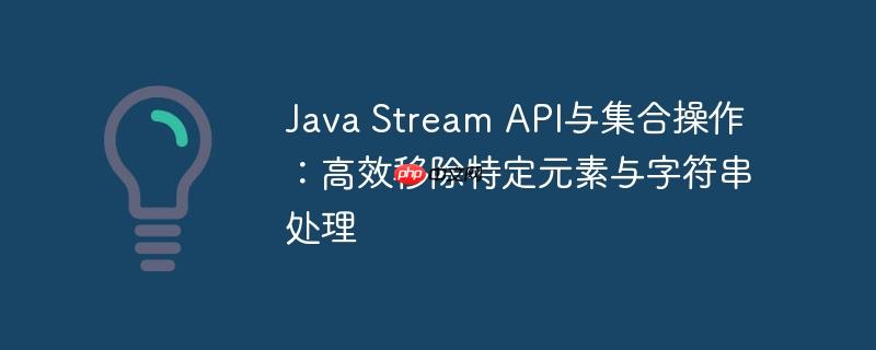 Java Stream API与集合操作：高效移除特定元素与字符串处理
