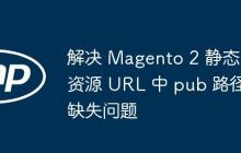 解决 Magento 2 静态资源 URL 中 pub 路径缺失问题
