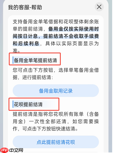 步骤图：备用金12期怎么提前还款？备用金怎么全部归还？