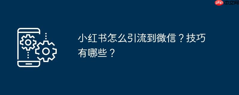 小红书怎么引流到微信？技巧有哪些？
