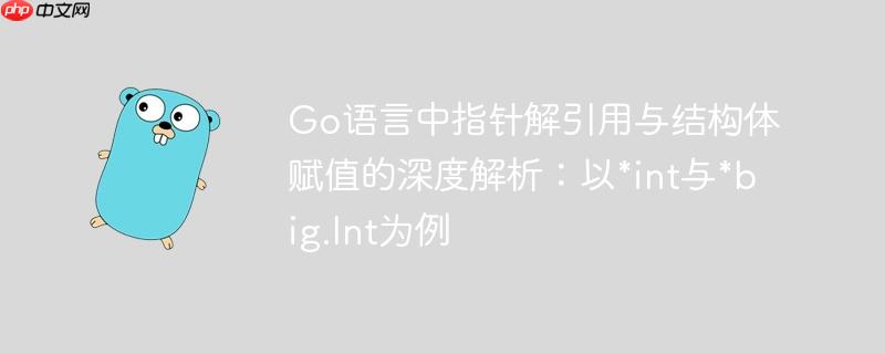 Go语言中指针解引用与结构体赋值的深度解析：以*int与*big.Int为例