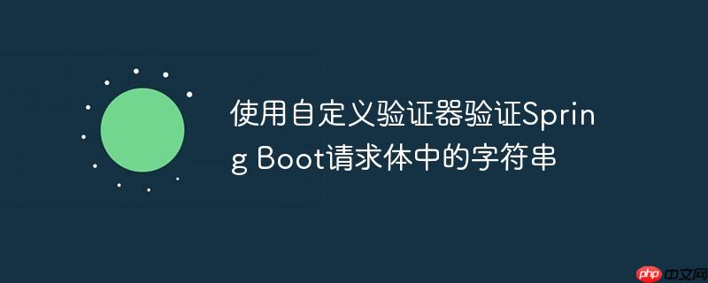 使用自定义验证器验证spring boot请求体中的字符串