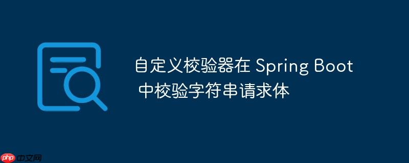 自定义校验器在 Spring Boot 中校验字符串请求体
