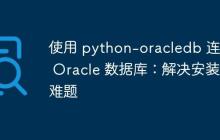 使用 python-oracledb 连接 Oracle 数据库：解决安装难题