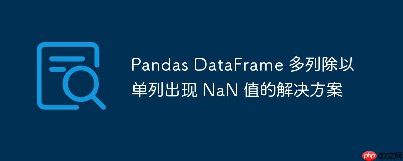 pandas dataframe 多列除以单列出现 nan 值的解决方案