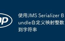 使用JMS Serializer Bundle自定义映射整数到字符串