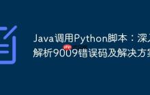 Java调用Python脚本：深入解析9009错误码及解决方案
