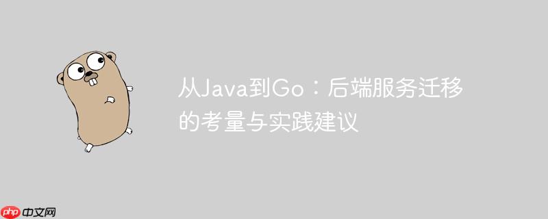 从Java到Go：后端服务迁移的考量与实践建议