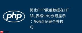 优化PHP数组数据在HTML表格中的分组显示：多地点记录合并技巧