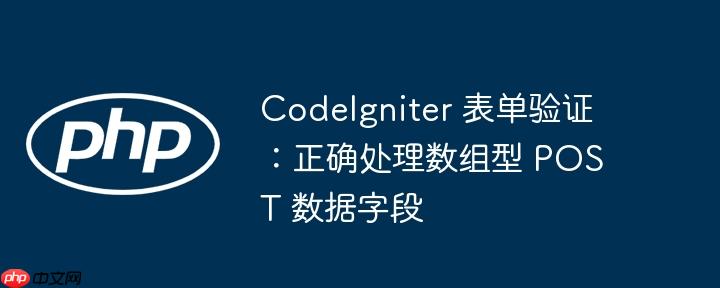CodeIgniter 表单验证：正确处理数组型 POST 数据字段-小浪学习网