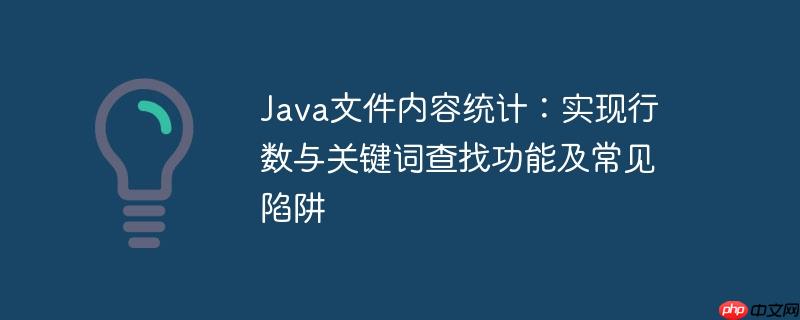 Java文件内容统计：实现行数与关键词查找功能及常见陷阱