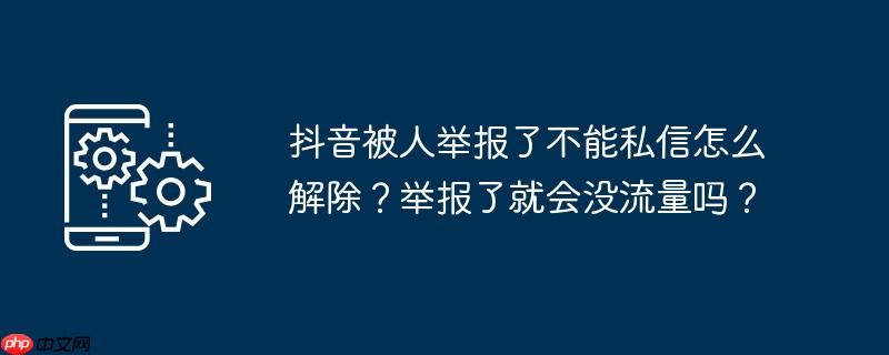 抖音被人举报了不能私信怎么解除？举报了就会没流量吗？