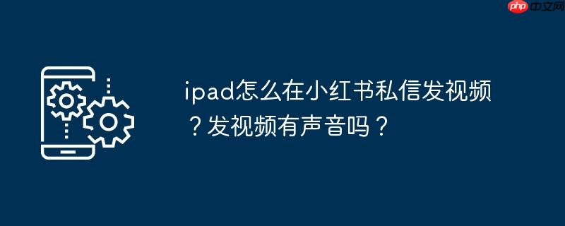 ipad怎么在小红书私信发视频？发视频有声音吗？