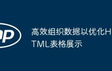 高效组织数据以优化HTML表格展示