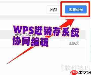 WPS进销存系统协同编辑成员邀请指南