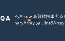 PyArrow 高效转换单字节 BinaryArray 为 UInt8Array