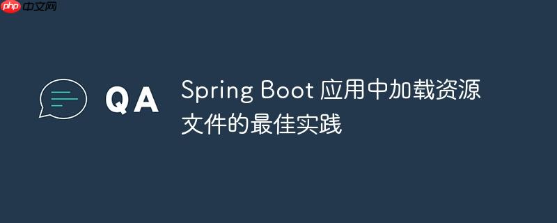 Spring Boot 应用中加载资源文件的最佳实践-小浪学习网