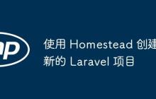 使用 Homestead 创建新的 Laravel 项目