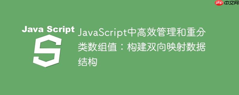 JavaScript中高效管理和重分类数组值：构建双向映射数据结构