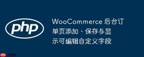 WooCommerce 后台订单页添加、保存与显示可编辑自定义字段