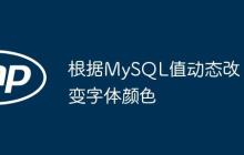 根据MySQL值动态改变字体颜色