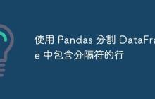 使用 Pandas 分割 DataFrame 中包含分隔符的行