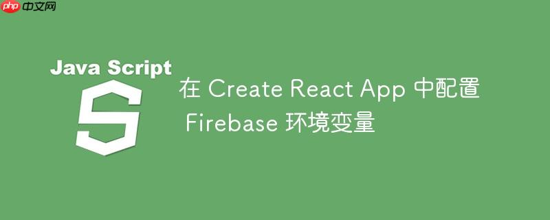 在 create react app 中配置 firebase 环境变量