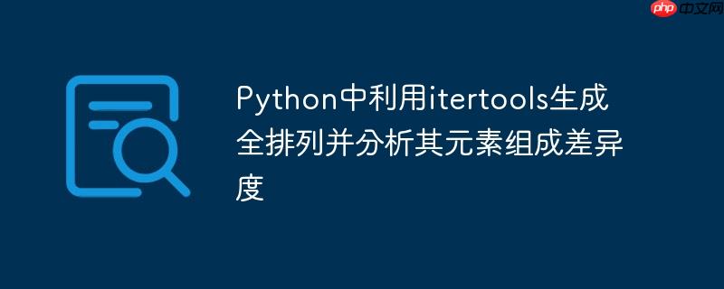 Python中利用itertools生成全排列并分析其元素组成差异度-小浪学习网
