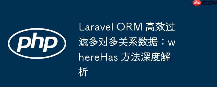 Laravel ORM 高效过滤多对多关系数据:whereHas 方法深度解析