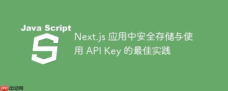 Next.js 应用中安全存储与使用 API Key 的最佳实践