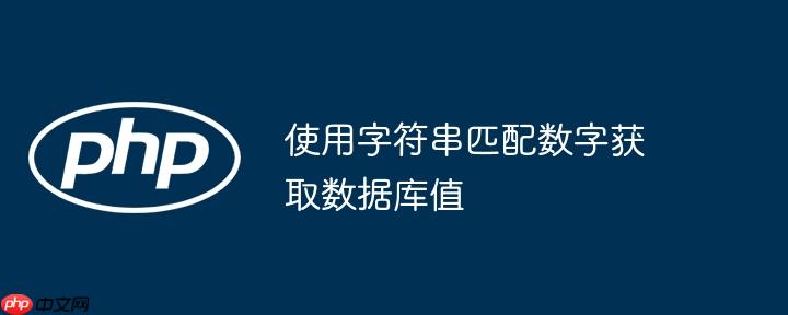 使用字符串匹配数字获取数据库值
