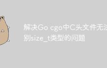 解决Go cgo中C头文件无法识别size_t类型的问题