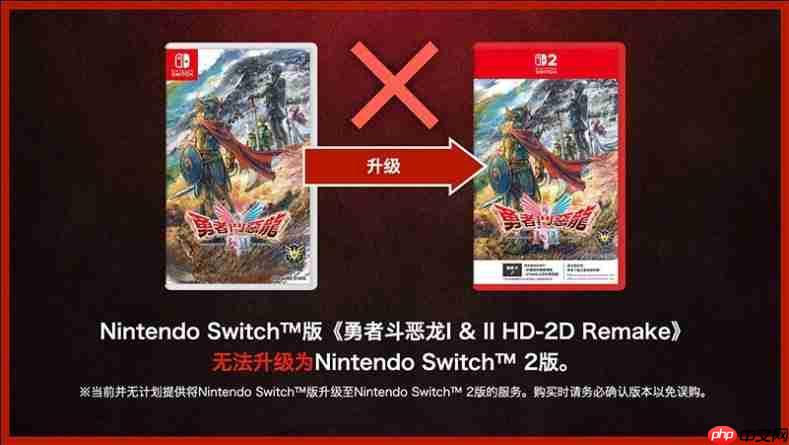SE确认《勇者斗恶龙1&2 HD-2D》switch版与switch2版仅画面区别 且无法升级
