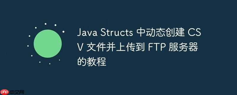 Java Structs 中动态创建 CSV 文件并上传到 FTP 服务器的教程-小浪学习网
