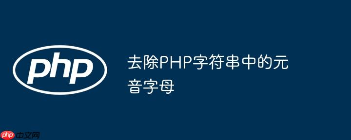去除PHP字符串中的元音字母-小浪学习网