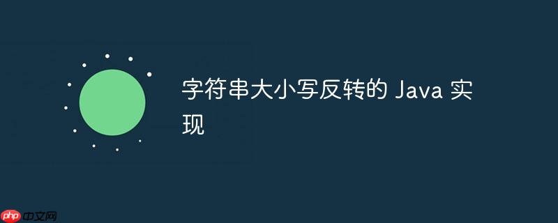 字符串大小写反转的 Java 实现-小浪学习网