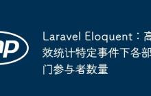 Laravel Eloquent：高效统计特定事件下各部门参与者数量